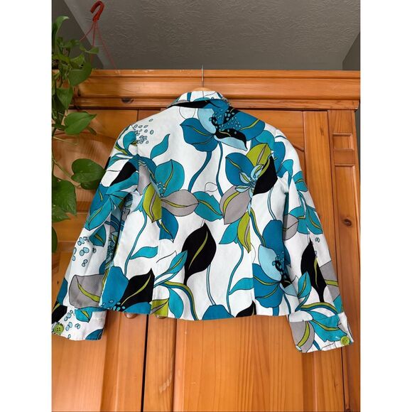 Marisa Christina Floral Crop Jacket / Blazer (Size M) - Picture 5 of 10